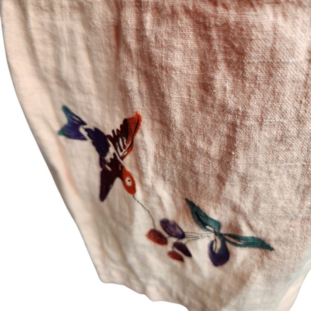 Cactus Short Sleeve Tunic Top Painted Hummingbird Cherries Women's‎ Large USA - Picture 6 of 12